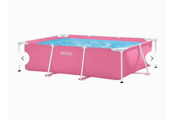Piscina Estructural Rectangular INTEX 220 x 150 x 60 cm, 1.662L Rosada