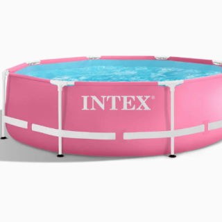 Piscina Estructural Redonda INTEX Metal Frame 244x76 cm 2.843L Rosada