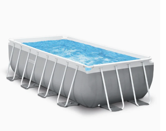 Piscina Estructural Rectangular INTEX Prism Frame, 400 x 200 x 100 cm, 6.836L, con Bomba y Escalera