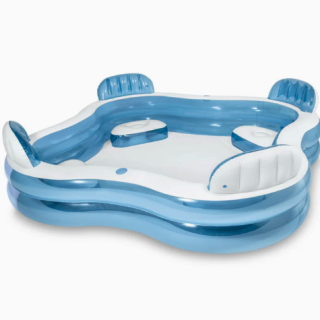 Piscina Familiar INTEX Swim Cente con Asientos 229 x 229 x 66 cm, 990 L